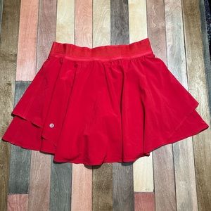 Lululemon Court Rival Skirt - Size 8 Tall Long Dark Red